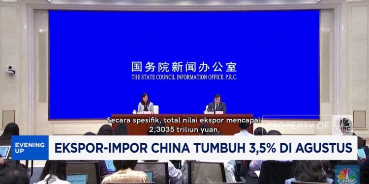 Ekspor dan Impor China Alami Pertumbuhan 3,5 Persen di Bulan Agustus