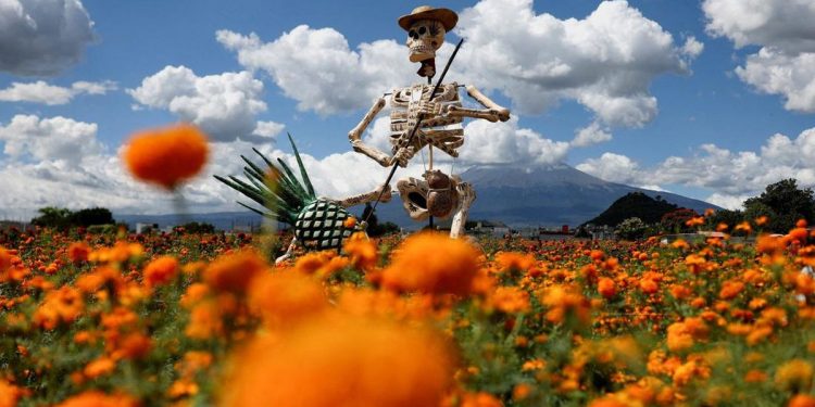 Tengkorak Raksasa Memenuhi Perayaan Hari Orang Mati di Meksiko